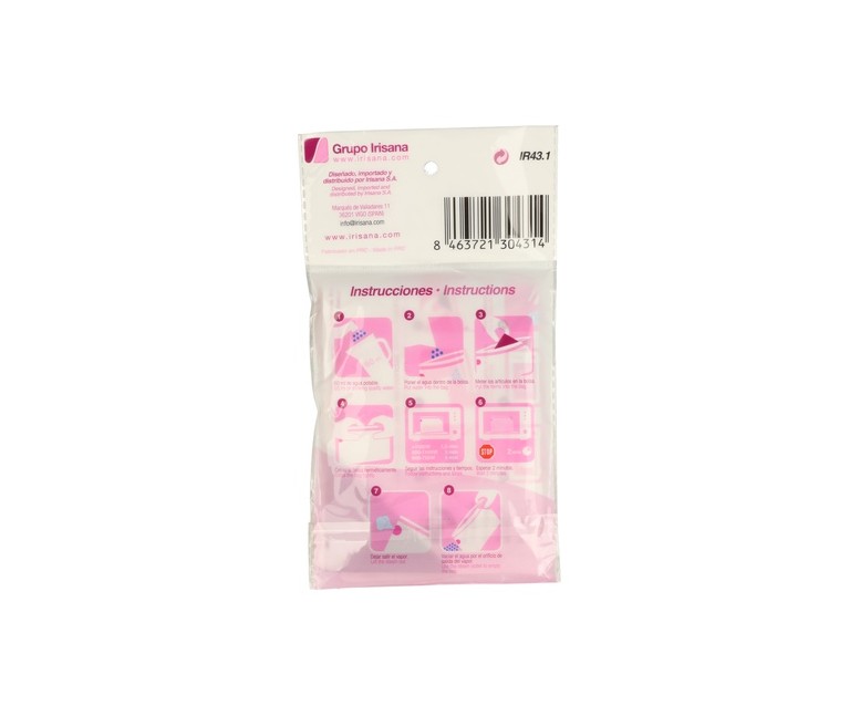 Bolsa Esterilizadora para Microondas de 20 Usos 1 unidad Irisana