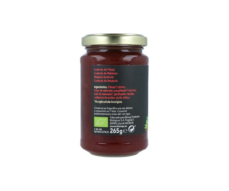 Compota Fresa Bio 265 g Biocop