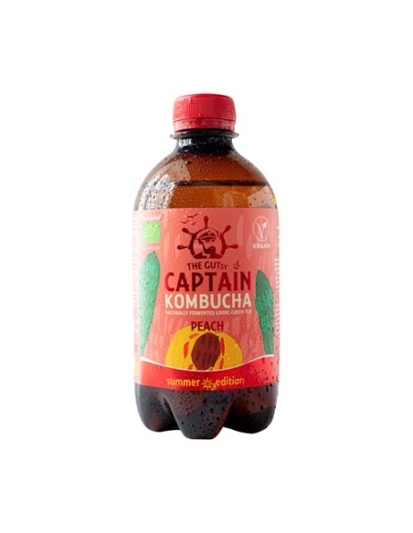 Kombucha melocotón summer edition Bio 400 ml Captain Kombucha