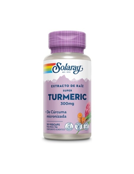 Super Bio Turmeric 30 cápsulas vegetales Solaray