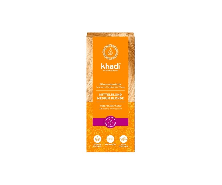 Tinte Vegetal Rubio Medio 100 g (Rubio medio) Khadi