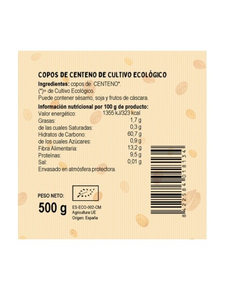 Copos de Centeno Bio 500 g El Granero Integral