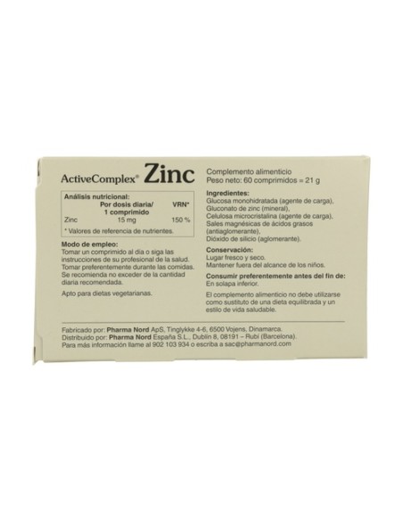 Activecomplex Zinc 60 comprimidos Pharma Nord
