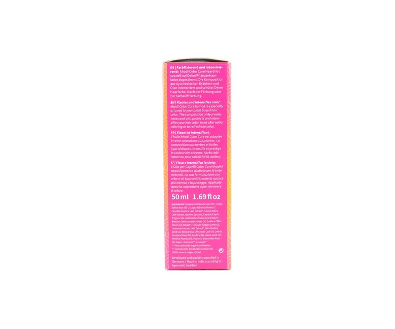 Aceite capilar fijador del color 50 ml de aceite Khadi