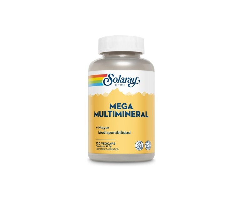 Mega Multi Mineral 120 cápsulas vegetales Solaray