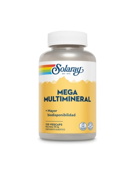 Mega Multi Mineral 120 cápsulas vegetales Solaray