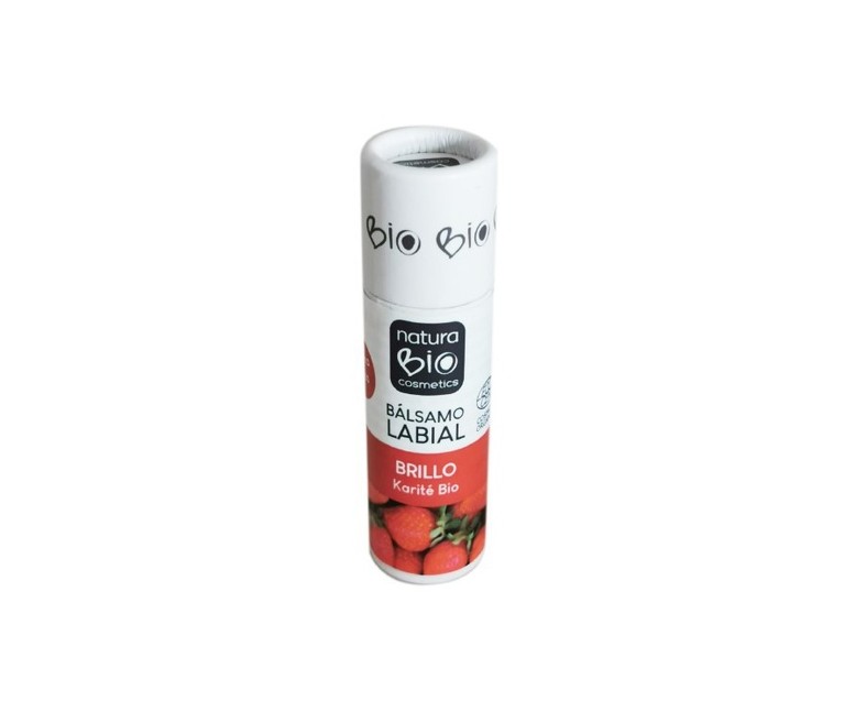 Balsamo Labial Brillo Karite Fresa 9,5 g NaturaBIO Cosmetics