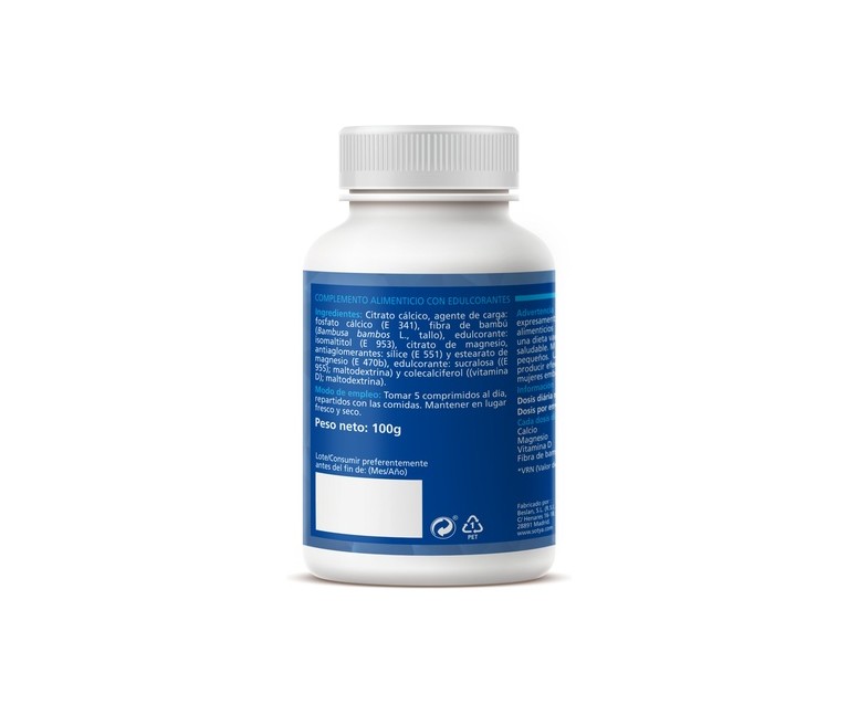 Calcio y Vitamina D3 100 comprimidos de 1g Sotya