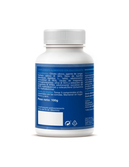 Calcio y Vitamina D3 100 comprimidos de 1g Sotya