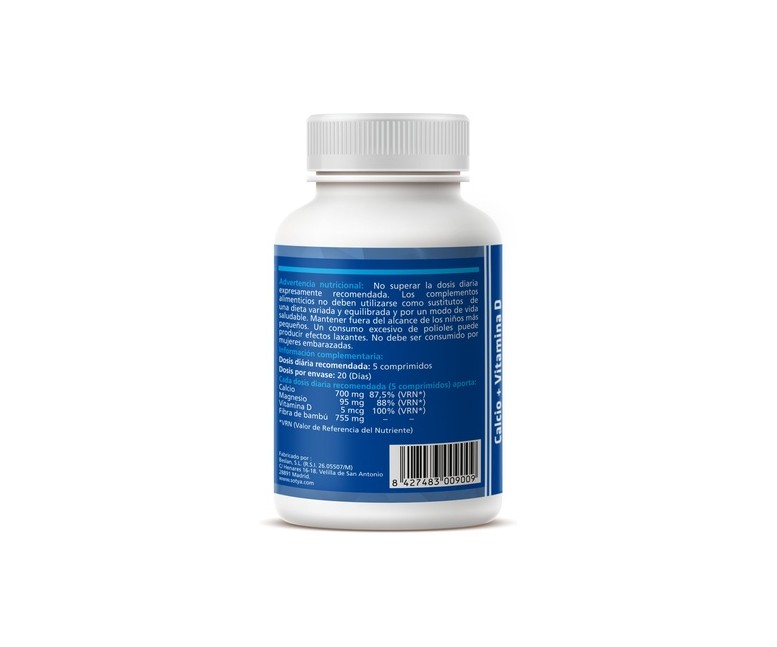 Calcio y Vitamina D3 100 comprimidos de 1g Sotya