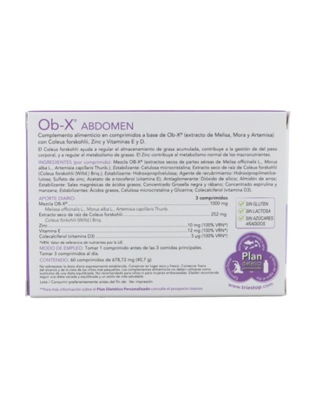 Triestop Ob-X Abdomen 60 comprimidos Eladiet