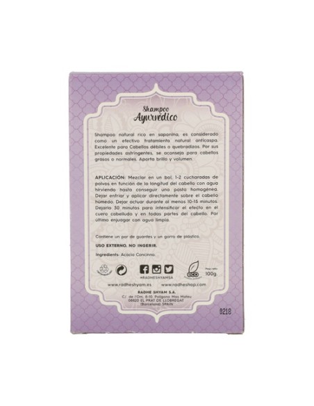 Champú ayurvédico Shikakai 100 ml Radhe Shyam