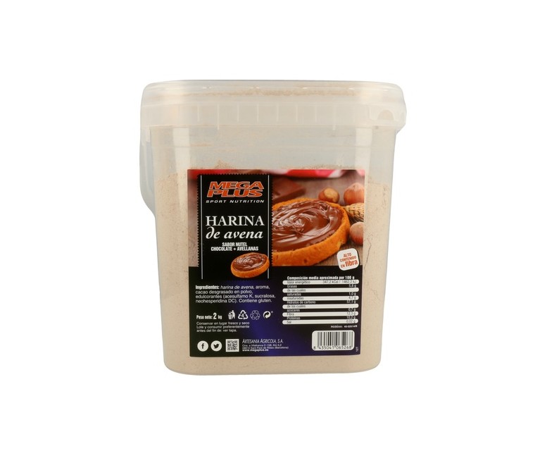 Harina de Avena (Sabor Nutella) 2 kg Mega Plus