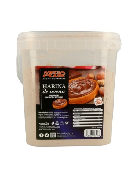 Harina de Avena (Sabor Nutella) 2 kg Mega Plus