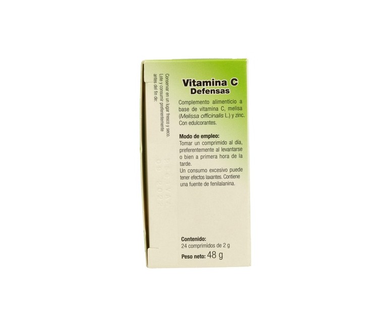Vitamina C, Melisa y Zinc 24 comprimidos Vallesol