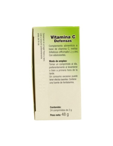Vitamina C, Melisa y Zinc 24 comprimidos Vallesol