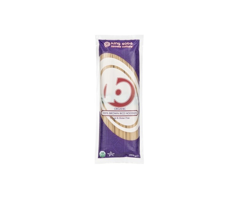Noodels pho de arroz integral orgánico 250 g King Soba