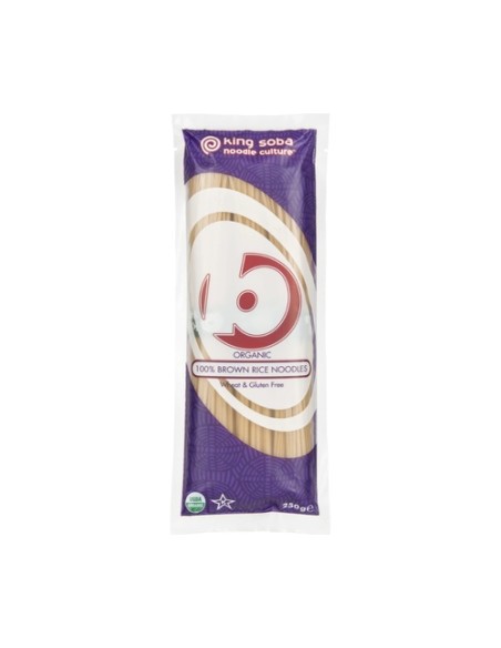 Noodels pho de arroz integral orgánico 250 g King Soba