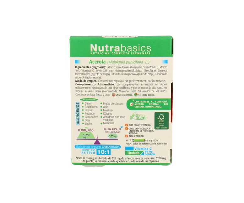 Nutrabasics Acerola 30 cápsulas Drasanvi