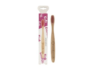 Cepillo Dental Bambú Niños Rosa