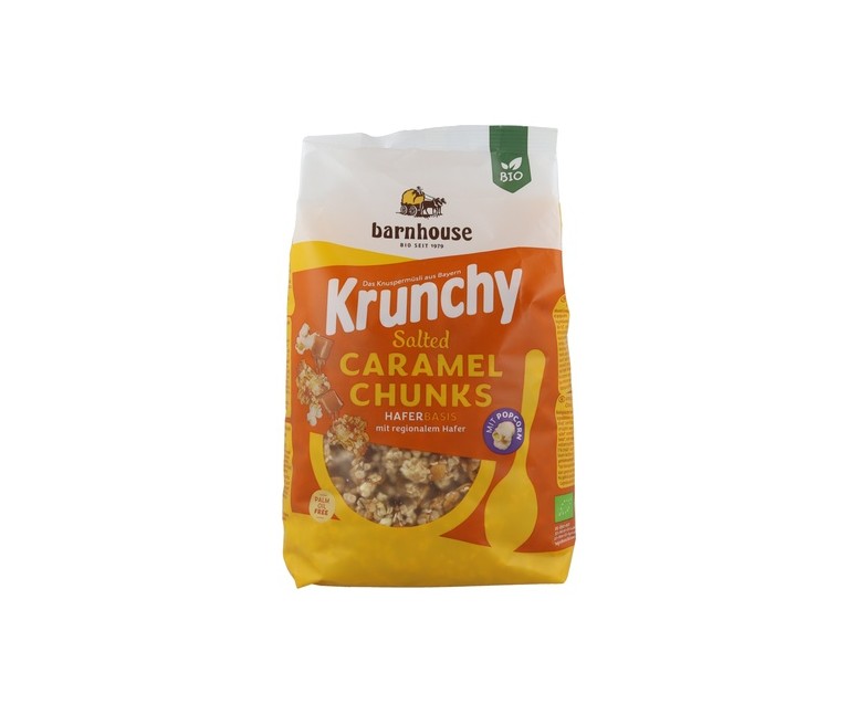 Muesli crujiente avena con caramelo y palomitas de maíz Eco 500 g Barnhouse