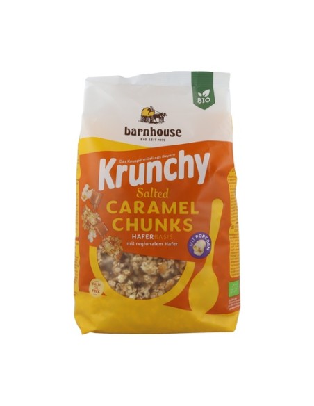 Muesli crujiente avena con caramelo y palomitas de maíz Eco 500 g Barnhouse