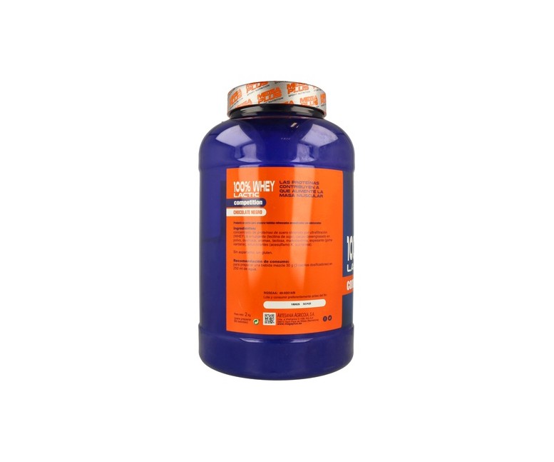 Whey 100% Láctic Compet (Sabor Chocolate Negro) 2 kg (Chocolate) Mega plus