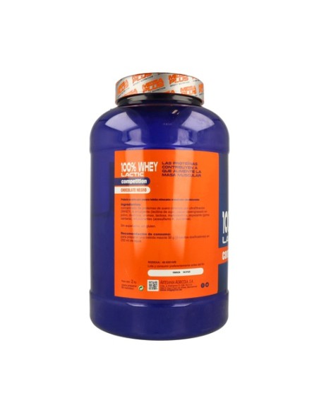 Whey 100% Láctic Compet (Sabor Chocolate Negro) 2 kg (Chocolate) Mega plus