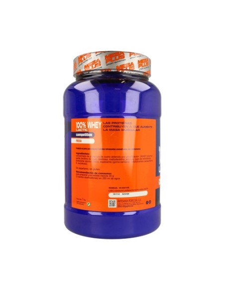 Whey 100% Láctic Compet (Sabor Fresa) 1 kg (Fresa) Mega plus