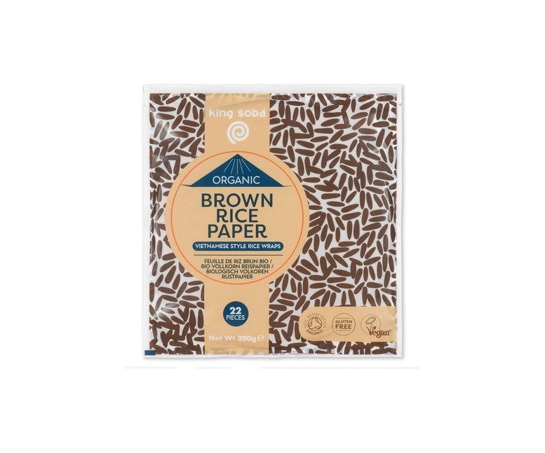 Papel de arroz integral bio 200 g King Soba