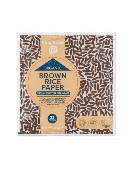 Papel de arroz integral bio 200 g King Soba