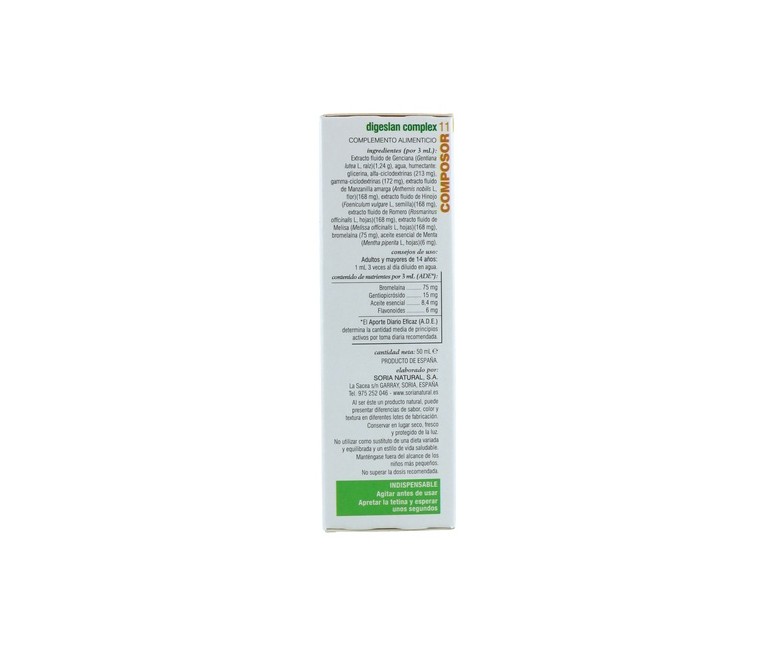 Composor 11 Digeslan Complex Fórmula XXI 50 ml Soria Natural