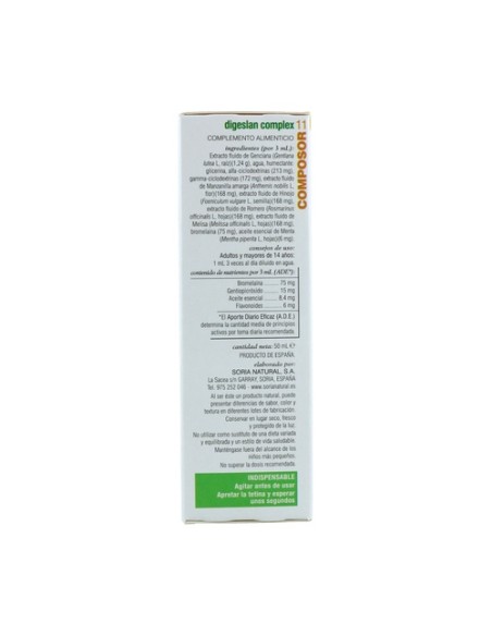 Composor 11 Digeslan Complex Fórmula XXI 50 ml Soria Natural