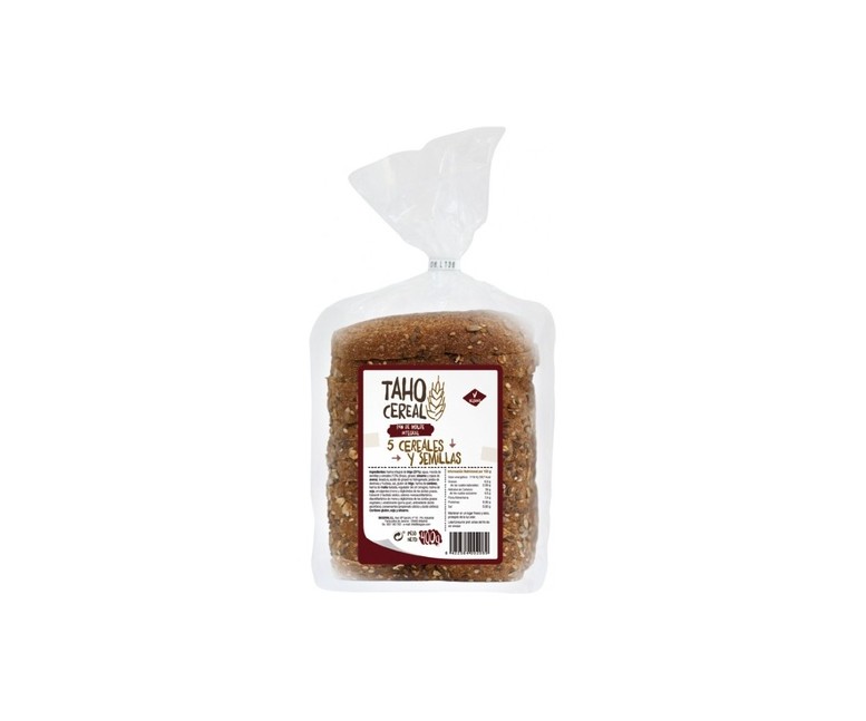 Pack Pan de molde integral 5 cereales y semillas 6 unidades de 400 g Taho Cereal