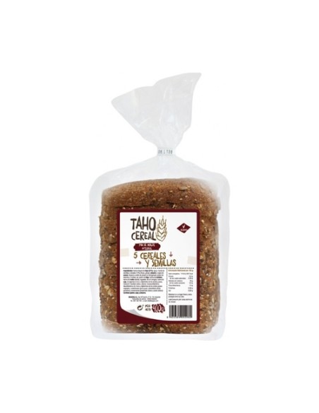 Pack Pan de molde integral 5 cereales y semillas 6 unidades de 400 g Taho Cereal
