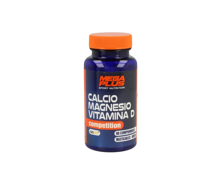 Calcio + Magnesio + Vit. D Competition (Sabor Menta) 60 comprimidos (Menta) Mega Plus