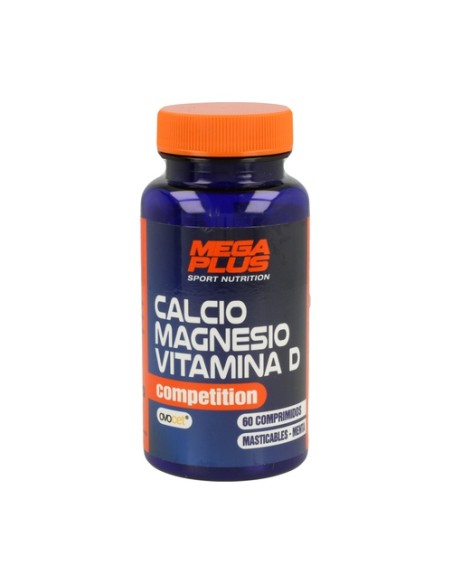 Calcio + Magnesio + Vit. D Competition (Sabor Menta) 60 comprimidos (Menta) Mega Plus