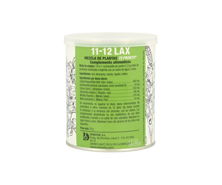 11-12 Lax mezcla de plantas te pronto 70 g Dimefar
