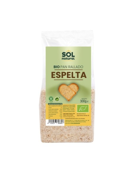 Pan rallado de espelta Bio 300 g Sol Natural