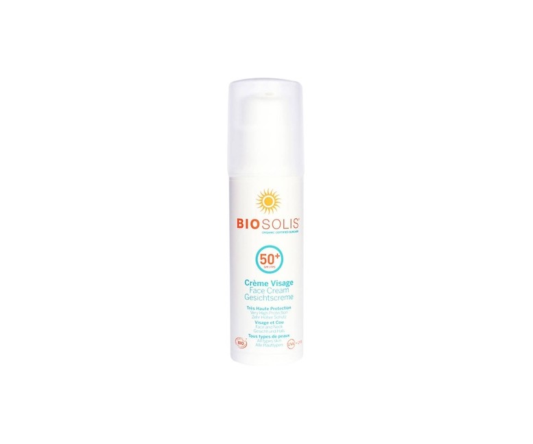 Crema solar facial SPF50+ 50 ml de crema Biosolis
