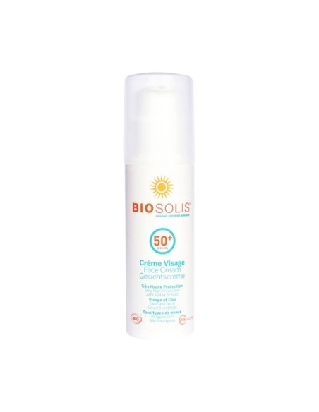 Crema solar facial SPF50+ 50 ml de crema Biosolis