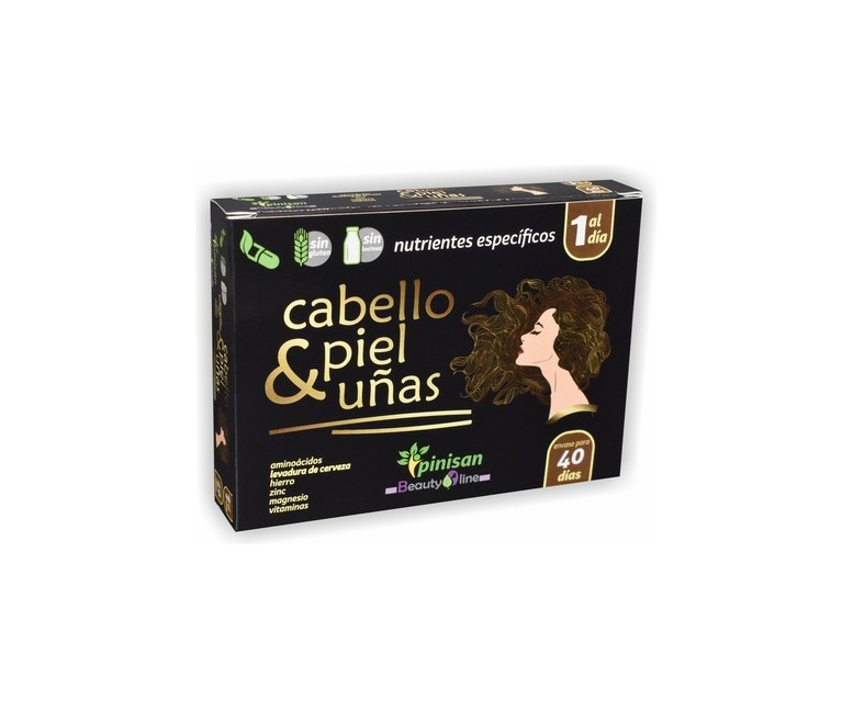 Cabello, piel y uñas 40 cápsulas vegetales Pinisan