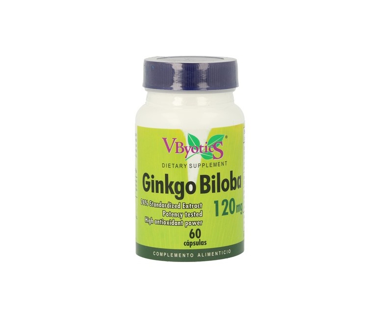 Ginkgo Biloba 60 cápsulas de 120mg Vbyotics