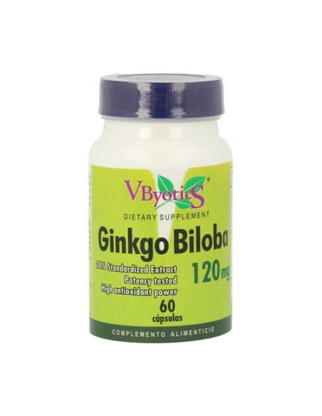 Ginkgo Biloba 60 cápsulas de 120mg Vbyotics