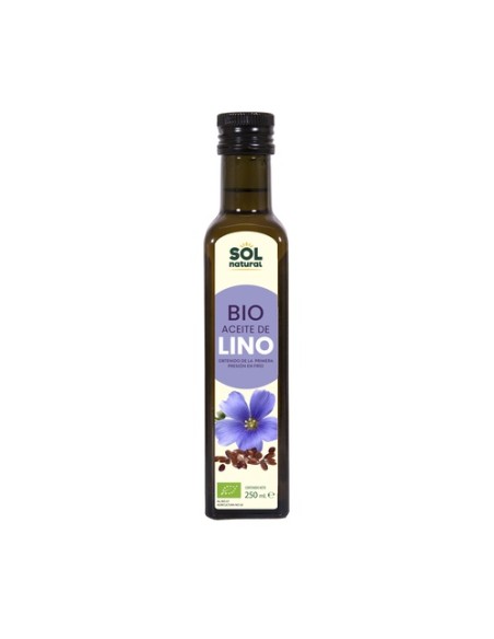 Aceite de lino 1ª presión en frío Bio 250 ml Sol Natural