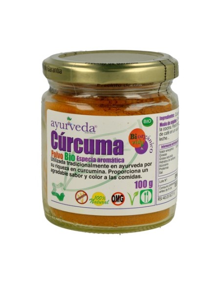 Cúrcuma ayurvédica 100 g de polvo Ayurveda
