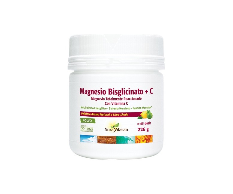 Magnesio bisglicinato + C 226 g de polvo Sura Vitasan