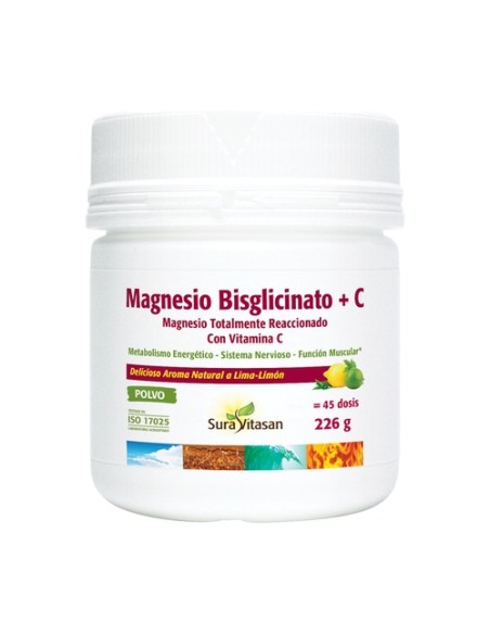 Magnesio bisglicinato + C 226 g de polvo Sura Vitasan