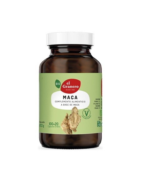 Maca Bio 120 cápsulas vegetales de 560 mg El Granero Integral