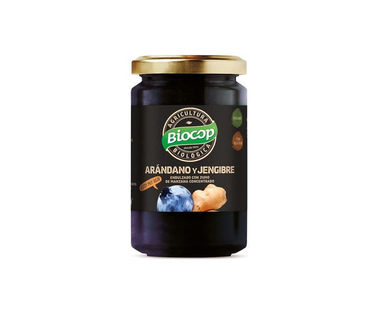 Compota de arándanos y jengibre 265 g Biocop